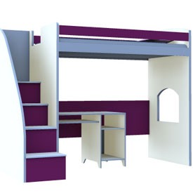 Loft Bed 3D Object | FREE Artlantis Objects Download